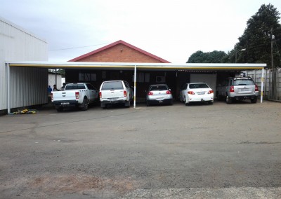 Double Carport against a wall 2